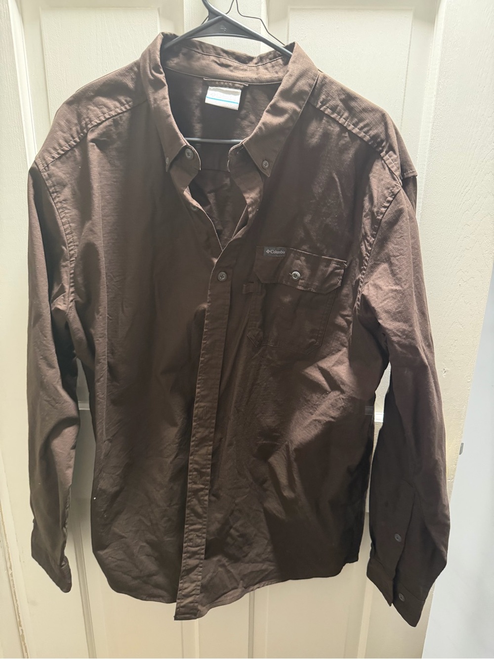 Columbia Men's Brown Button-Up Shirt Jacket